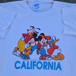 Vintage 80s Velva Sheen Mickey Mouse California Mickey & Friends Graphic Tee